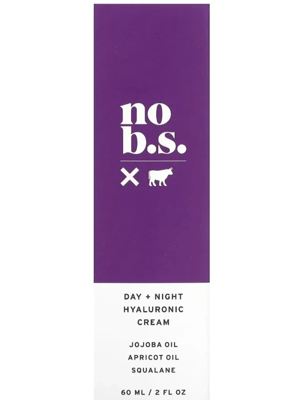 No B.S. Day + Night Hyaluronic Cream Moisturizer Hydration 2 fl oz